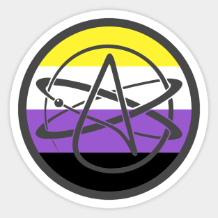 Nonbinary Pride Atheist Sticker